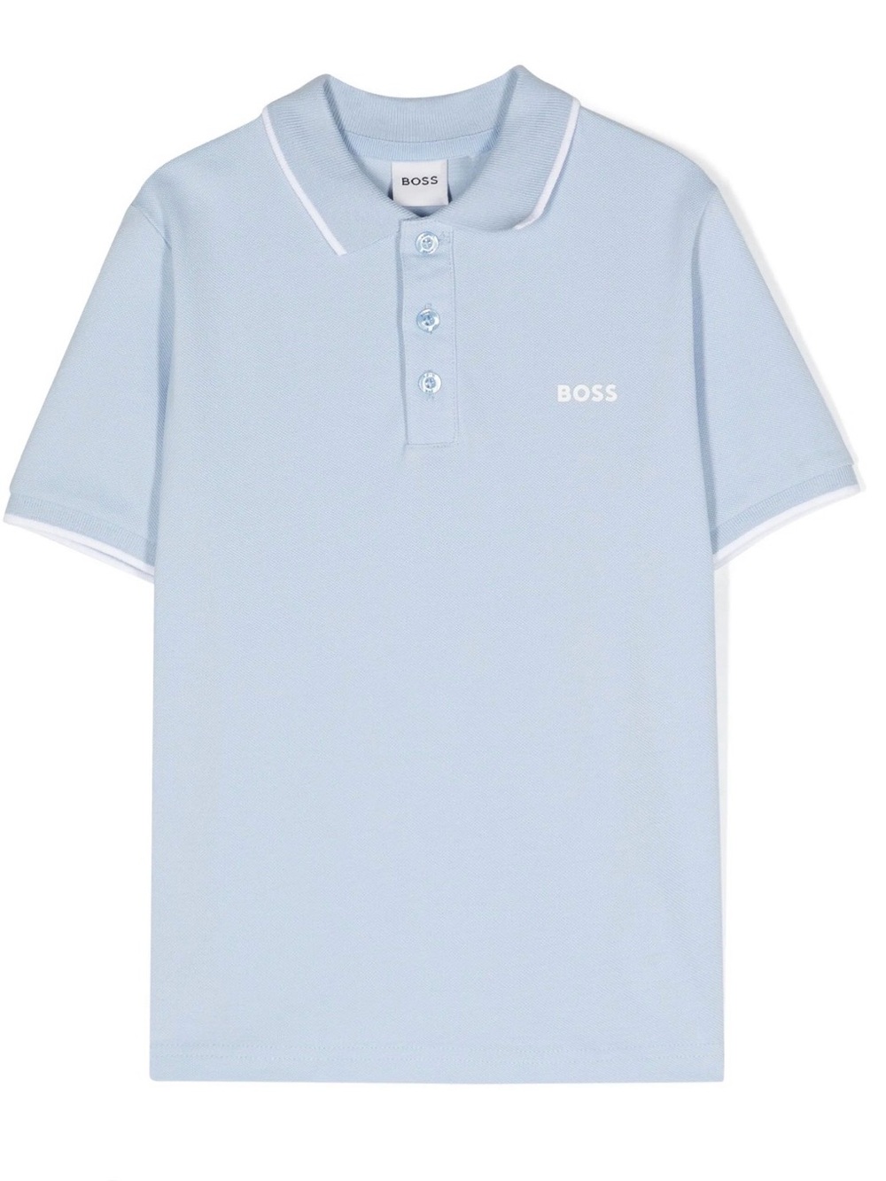 BOSS kids Light Blue Short-Sleeve Polo Shirt